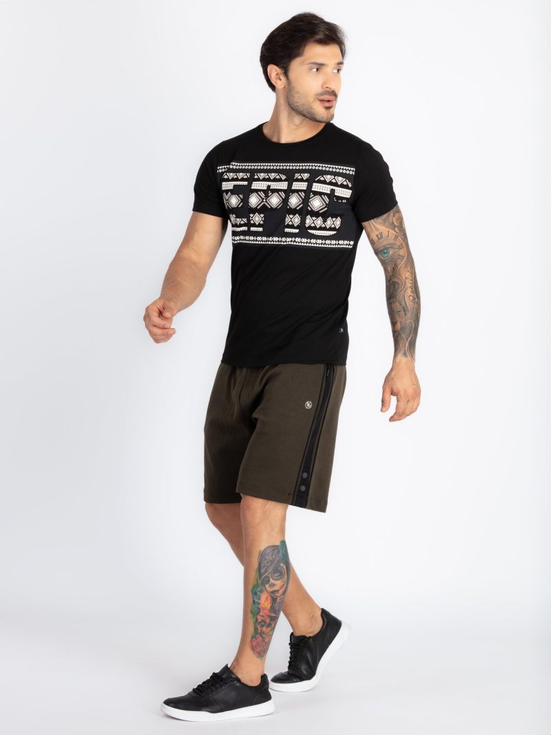 Status Quo Mens Solid Regular Fit Shorts