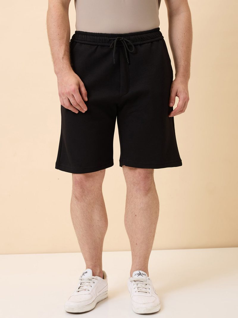 Status Quo Mens Solid Regular Fit Drawstring Shorts