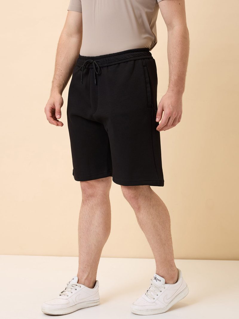 Status Quo Mens Solid Regular Fit Drawstring Shorts