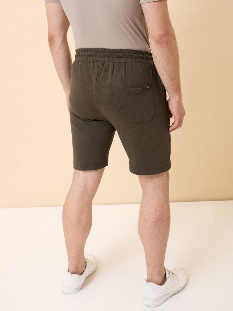 Status Quo Mens Solid Regular Fit Drawstring Shorts