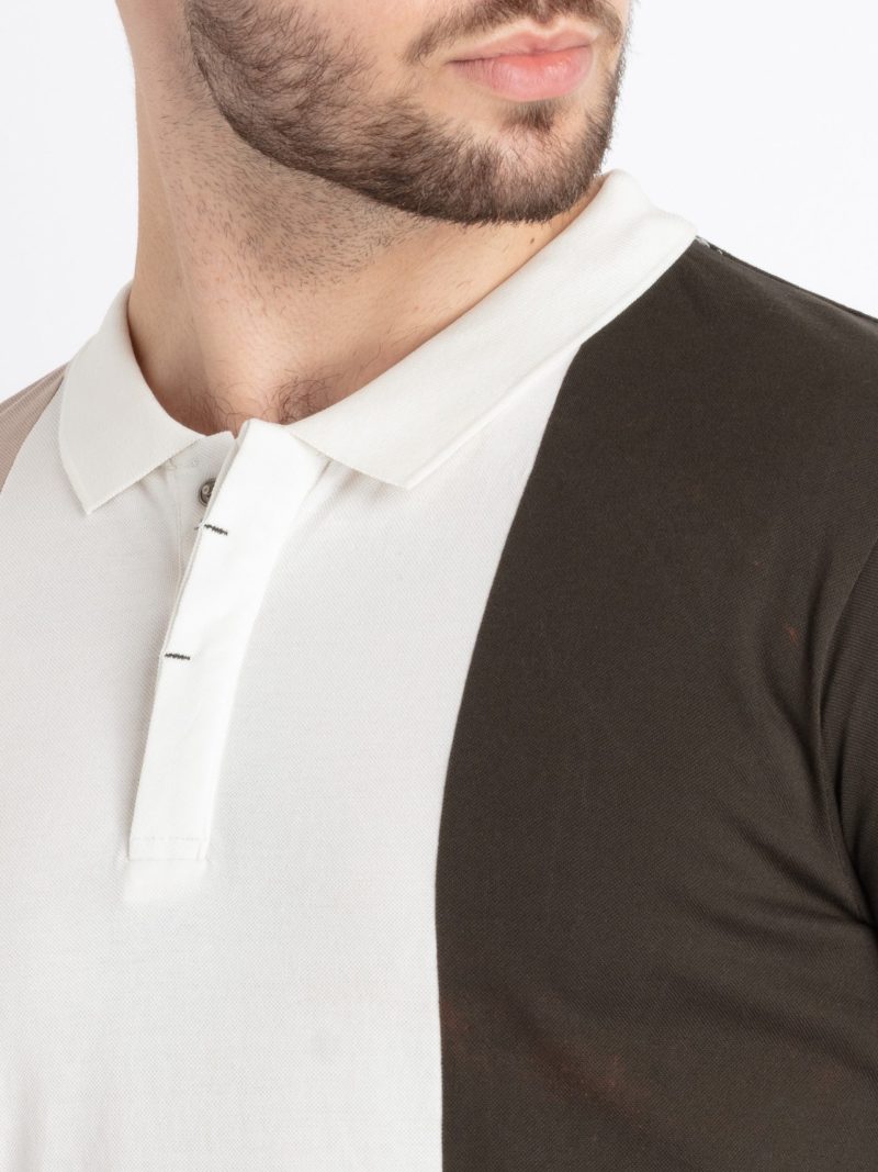 Mens Colorblocked Polo T-Shirt