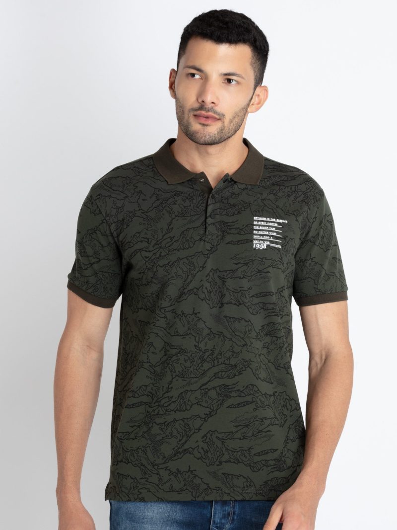 Mens All Over Printed Polo T-Shirt