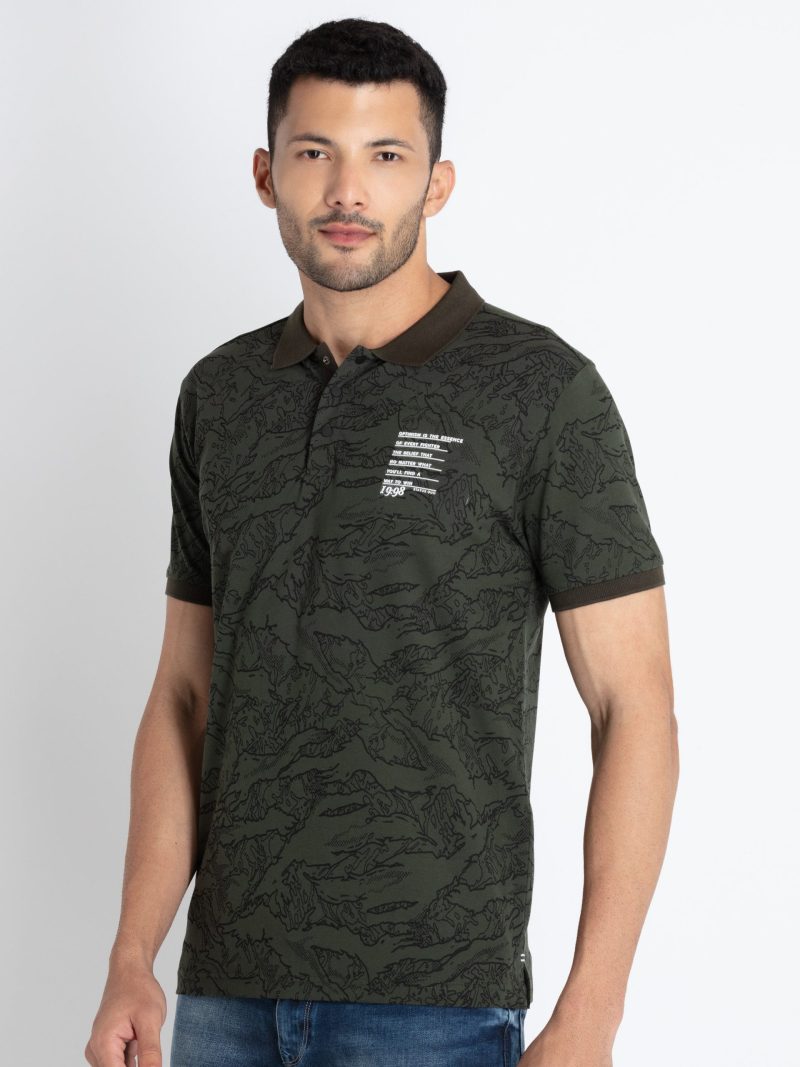Mens All Over Printed Polo T-Shirt
