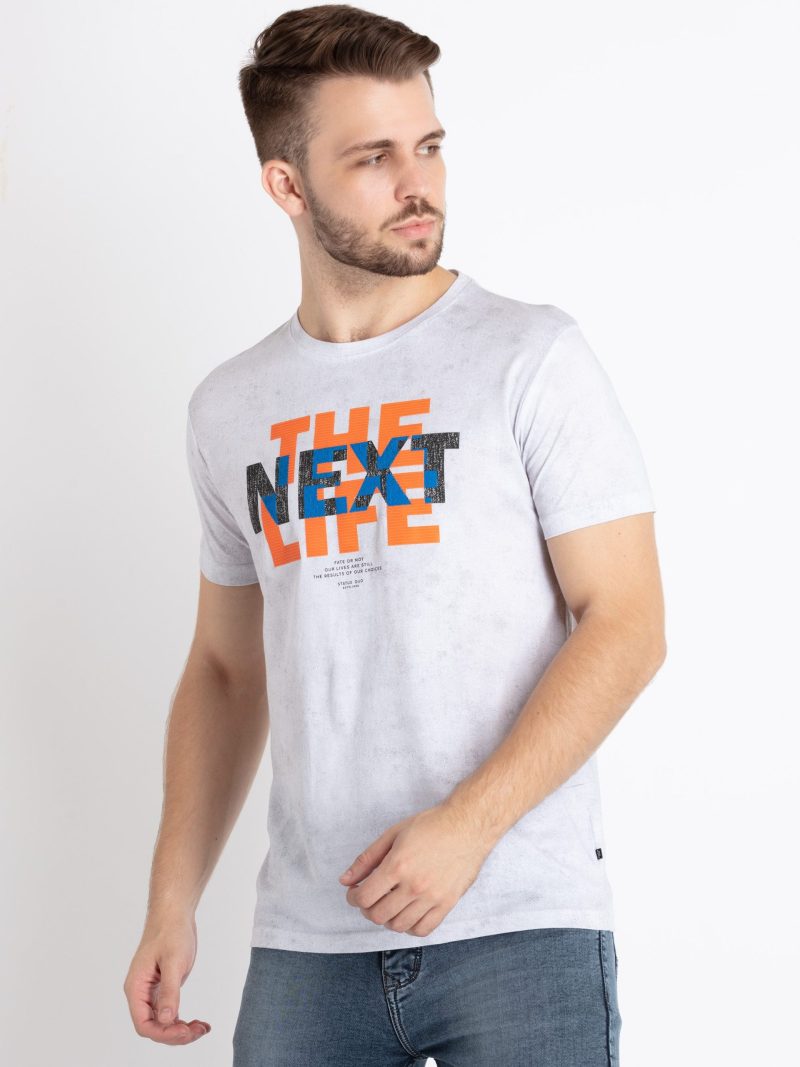 Mens Printed Round Neck T-Shirt