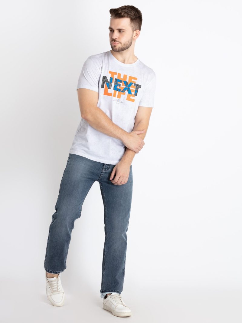 Mens Printed Round Neck T-Shirt