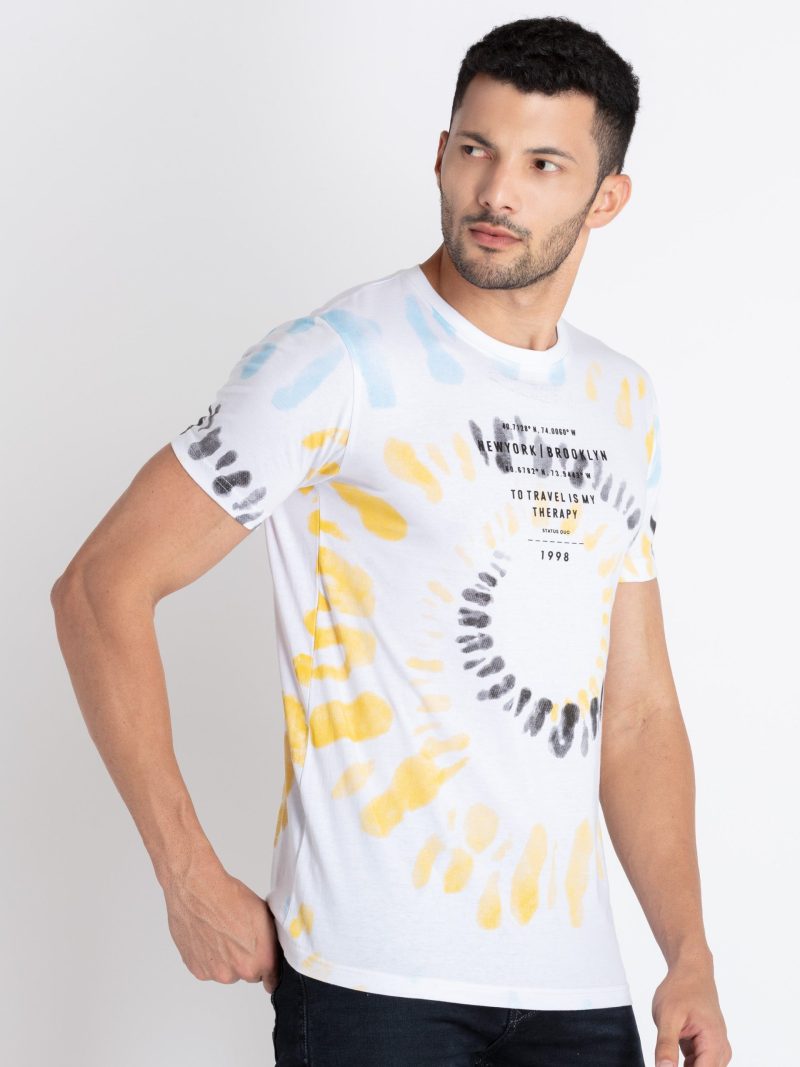 Mens All Over Print Round Neck T-Shirt
