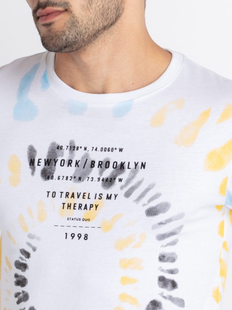 Mens All Over Print Round Neck T-Shirt