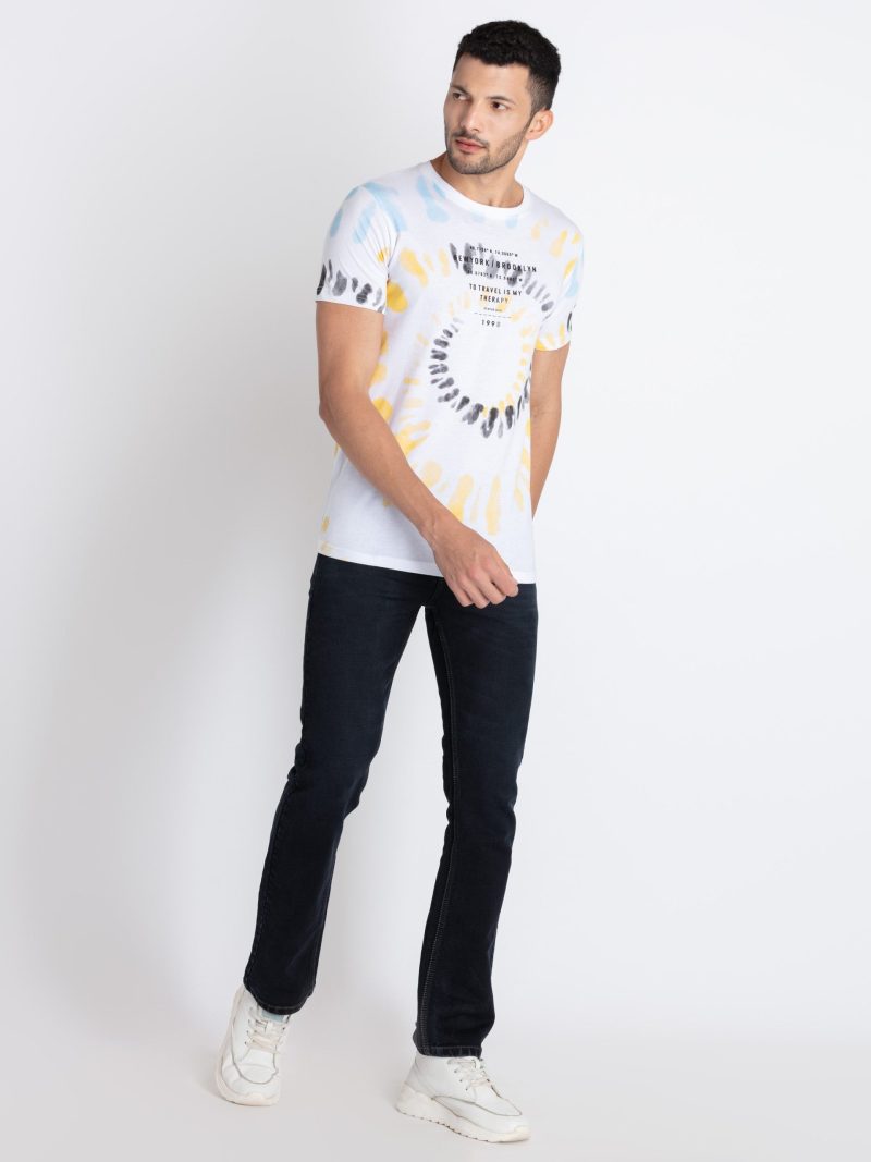 Mens All Over Print Round Neck T-Shirt