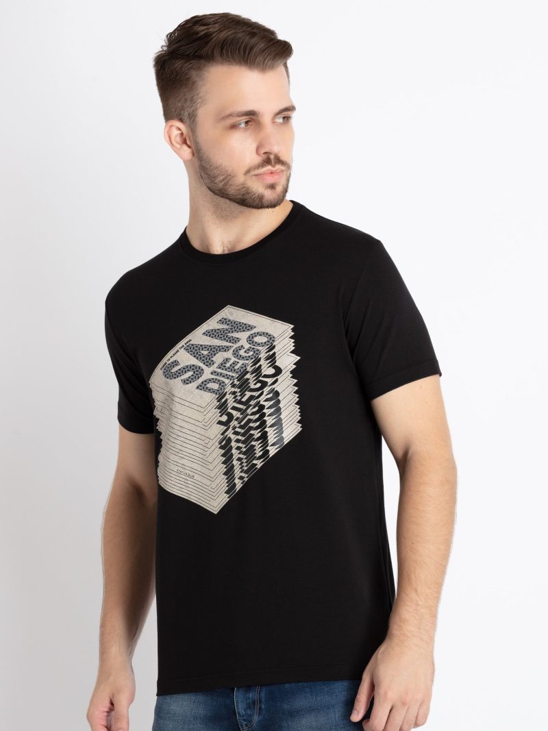 Mens Printed Round Neck T-Shirt