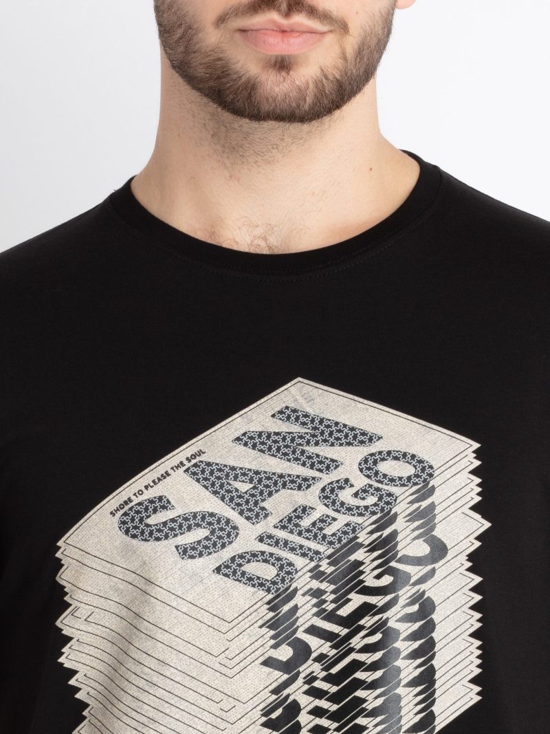 Mens Printed Round Neck T-Shirt