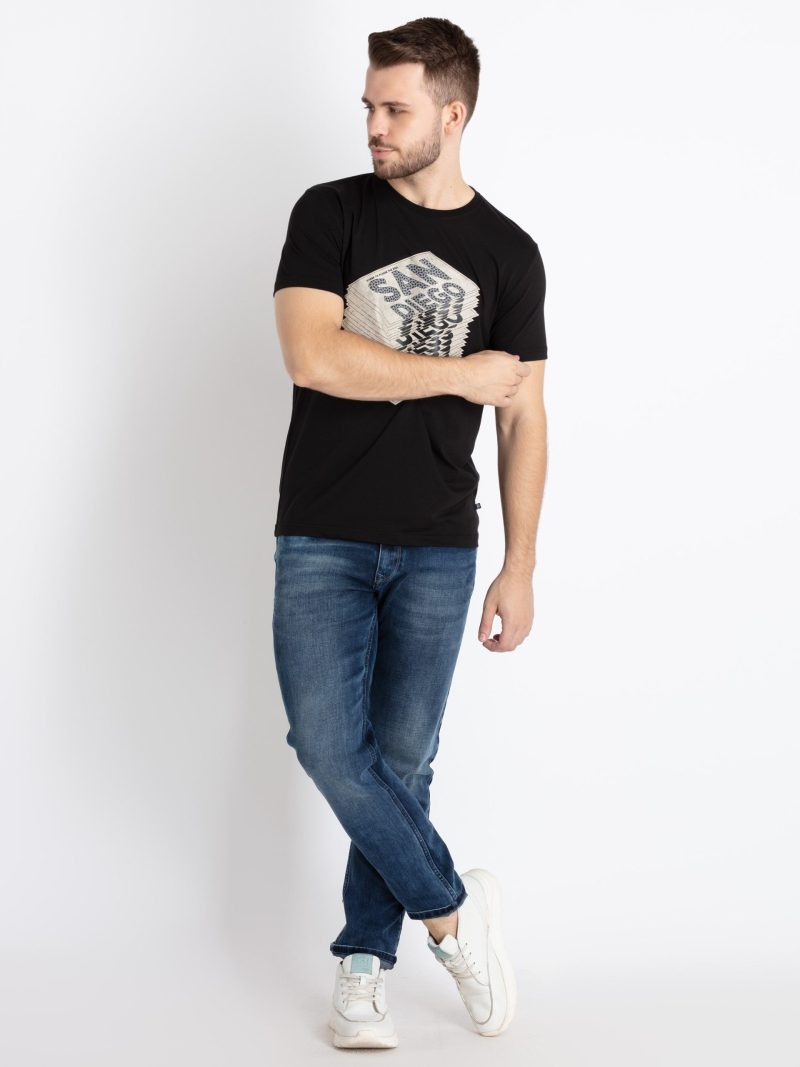 Mens Printed Round Neck T-Shirt