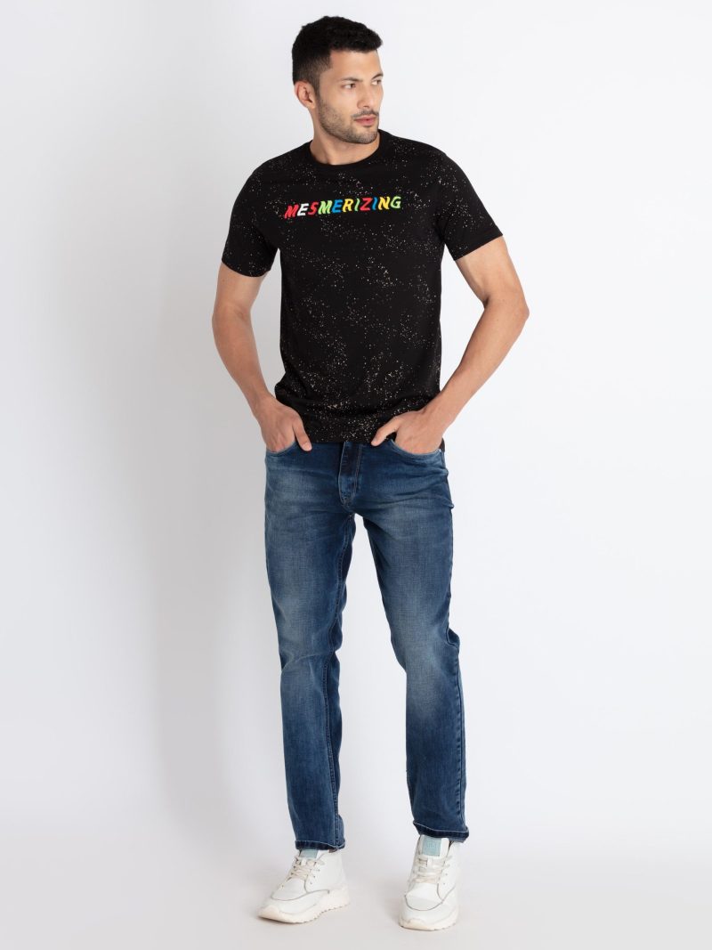 Mens All Over Print Round Neck T-Shirt