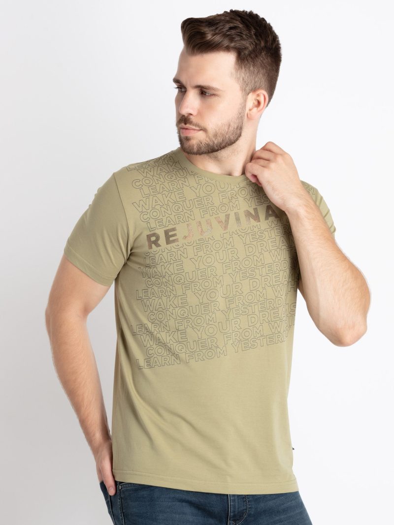 Mens Printed Round Neck T-Shirt