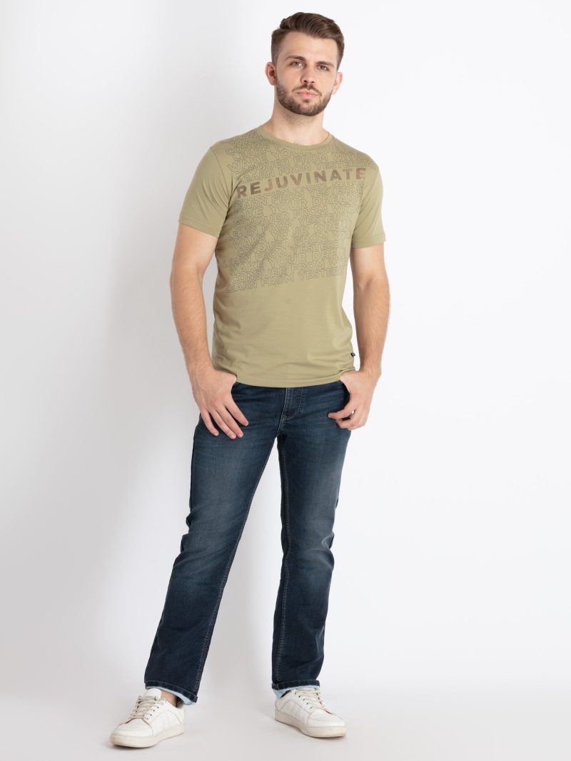 Mens Printed Round Neck T-Shirt