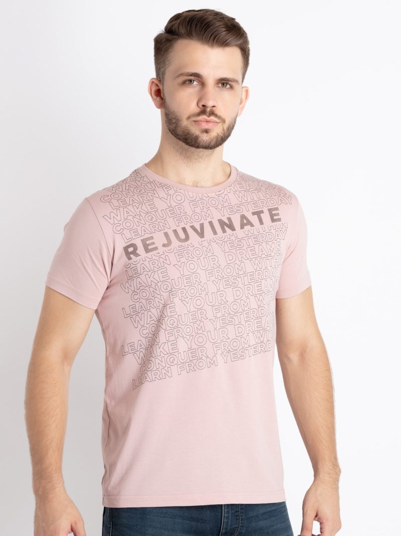 Mens Printed Round Neck T-Shirt