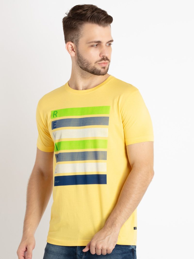 Mens Printed Round Neck T-Shirt