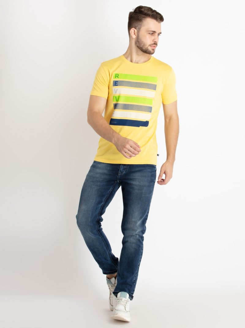 Mens Printed Round Neck T-Shirt