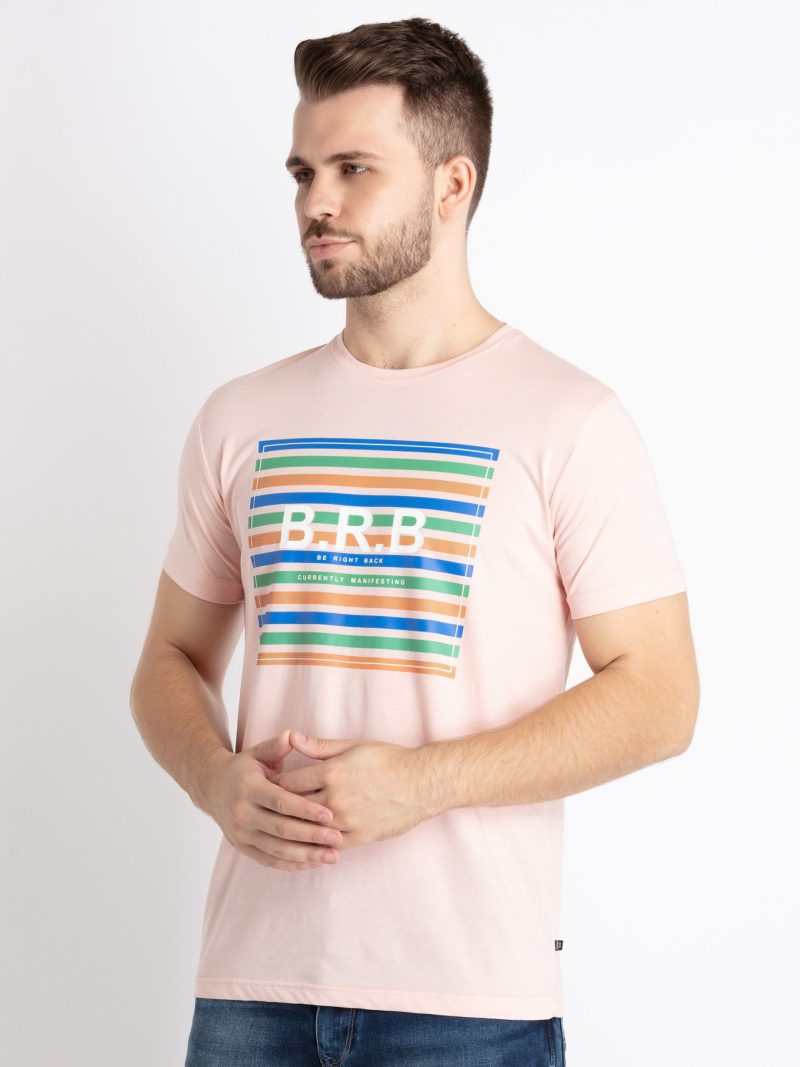 Mens Printed Round Neck T-Shirt