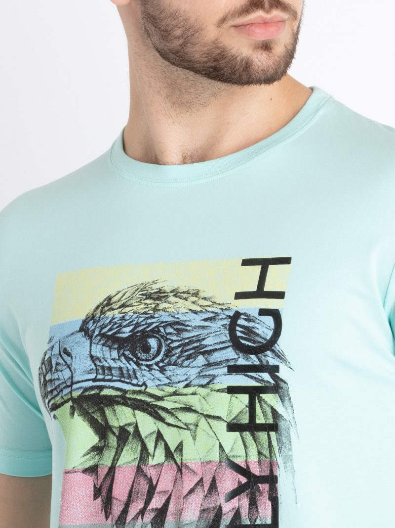 Mens Printed Round Neck T-Shirt