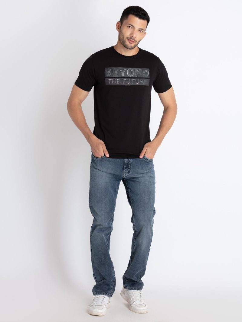 Mens Printed Round Neck T-Shirt