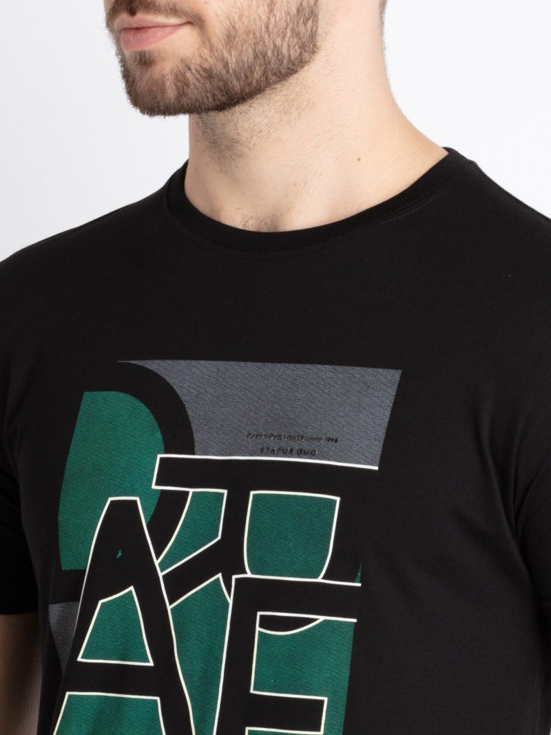 Mens Printed Round Neck T-Shirt