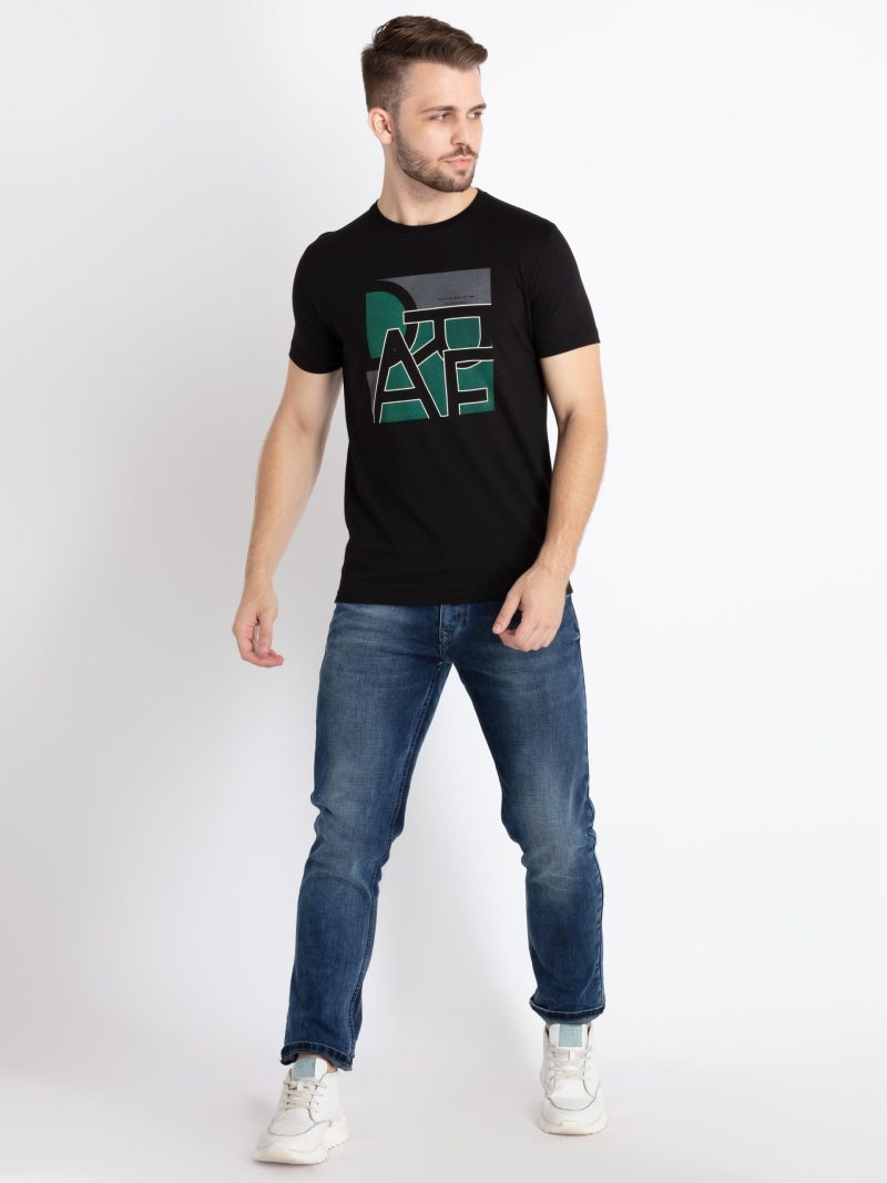 Mens Printed Round Neck T-Shirt