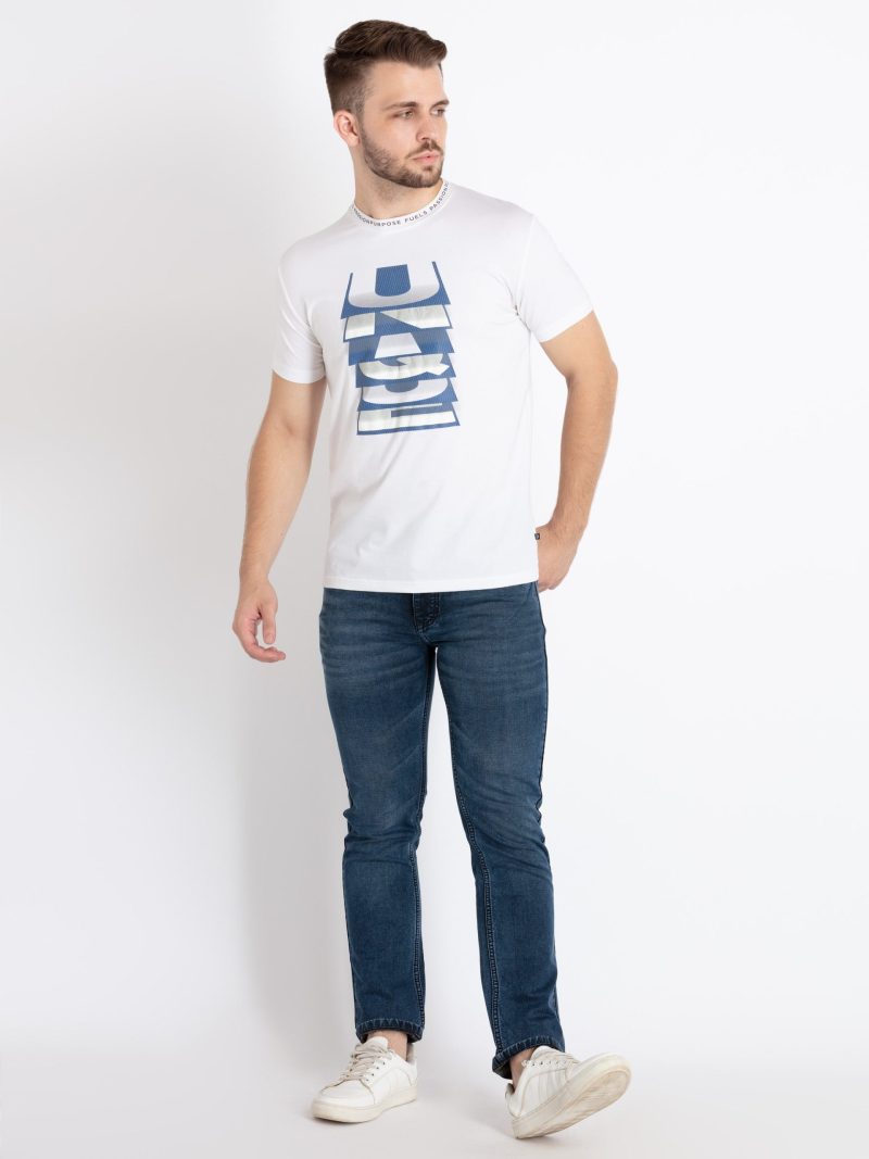 Mens Printed Round Neck T-Shirt