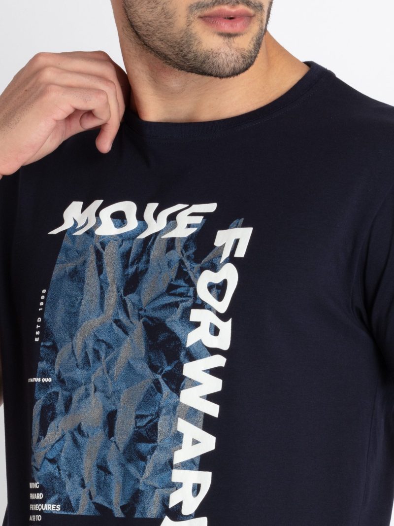 Mens Printed Round Neck T-Shirt