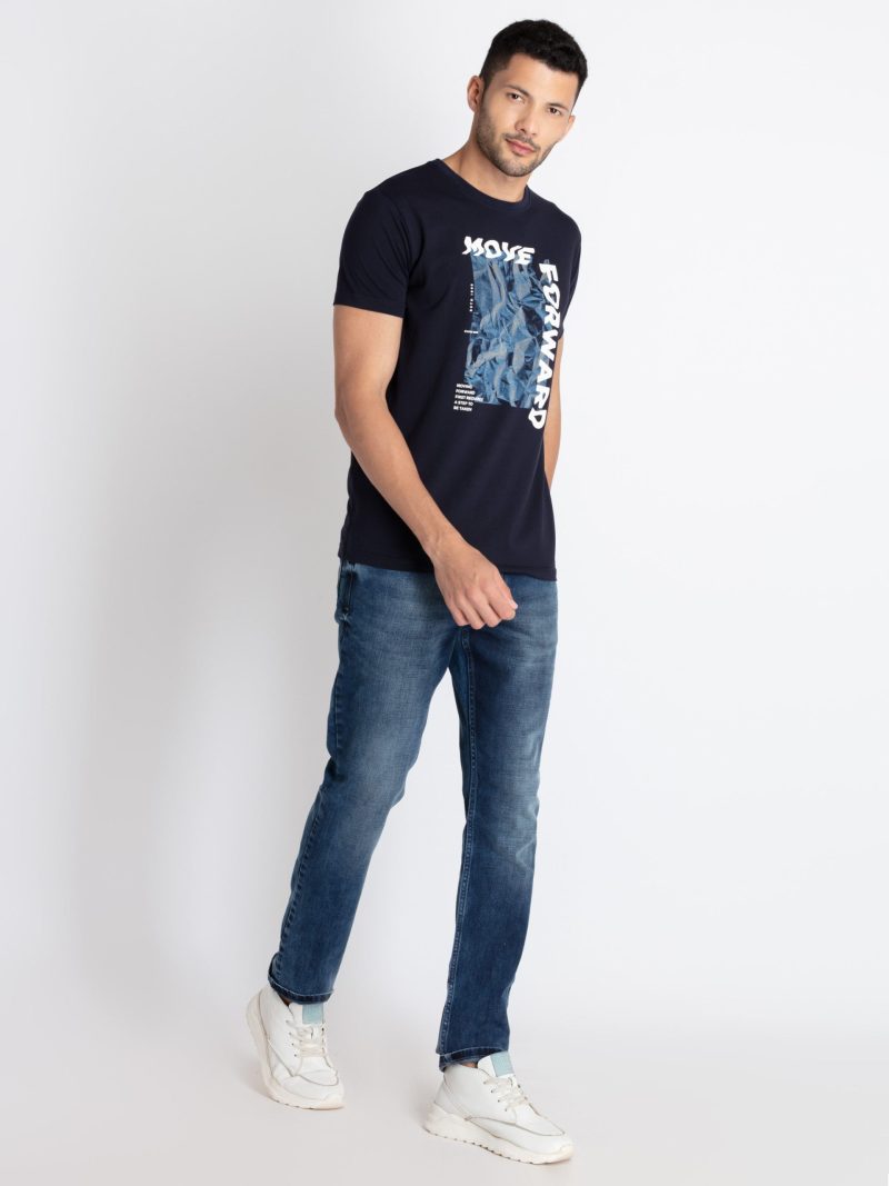 Mens Printed Round Neck T-Shirt