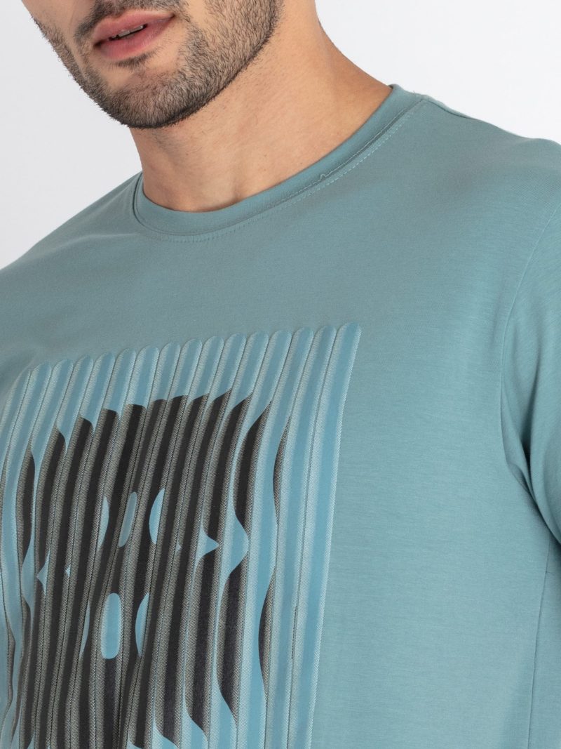 Mens Printed Round Neck T-Shirt