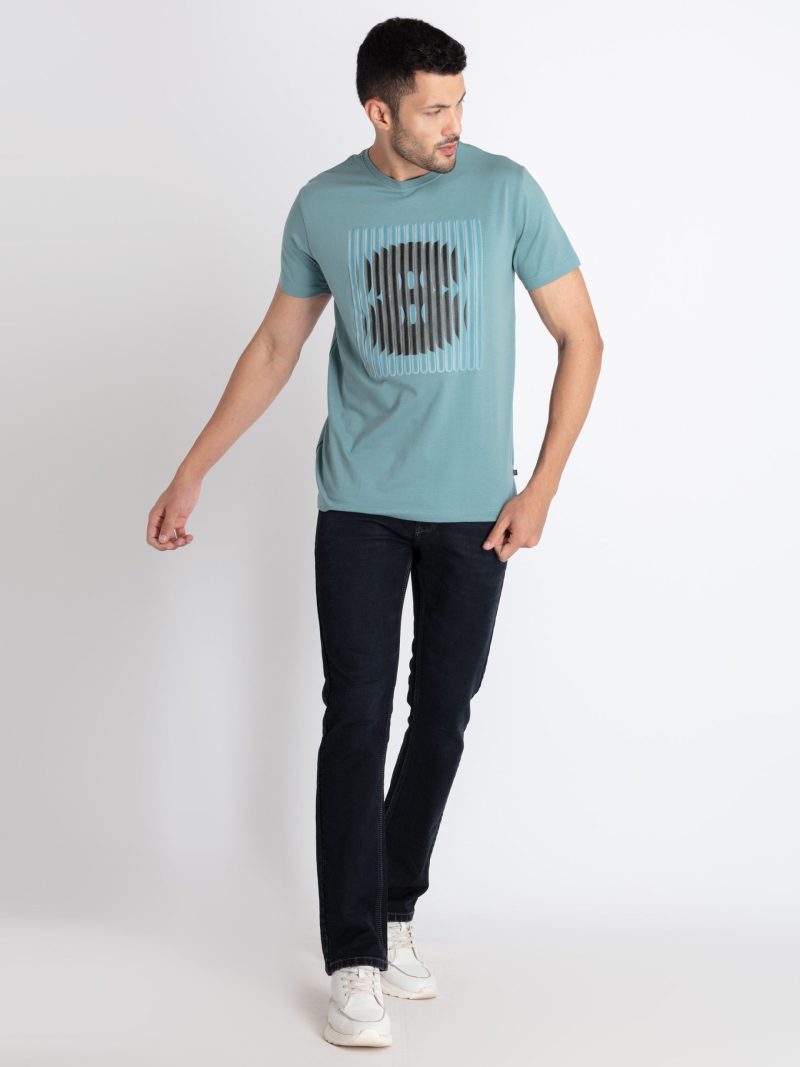 Mens Printed Round Neck T-Shirt