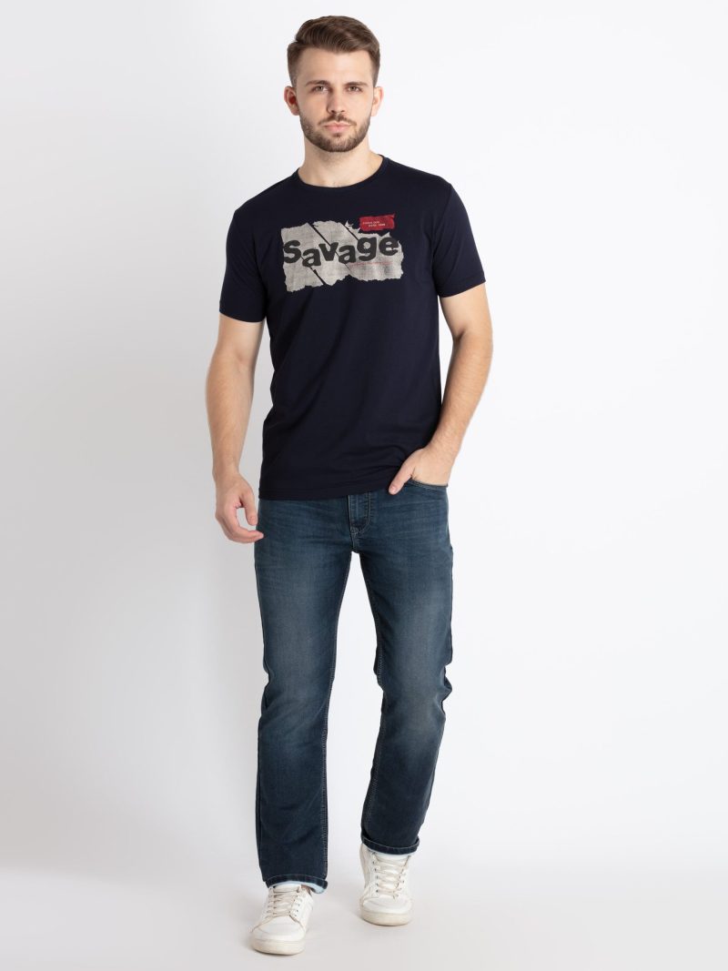 Mens Printed Round Neck T-Shirt