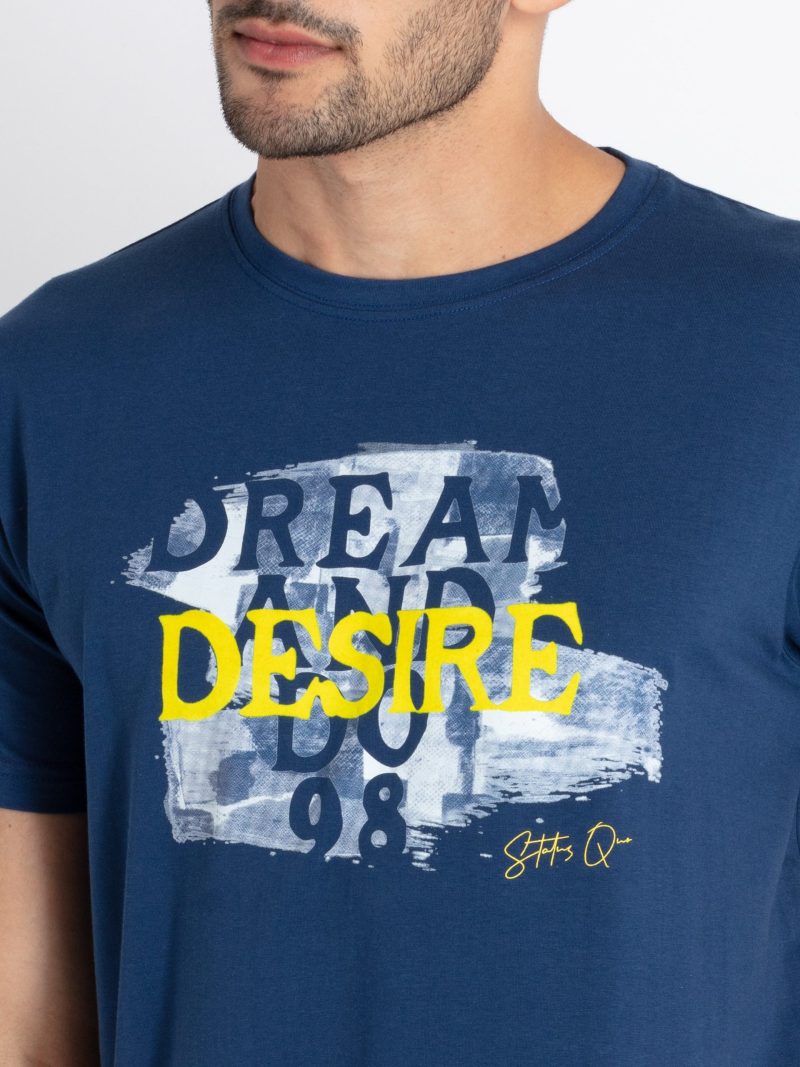 Mens Printed Round Neck T-Shirt