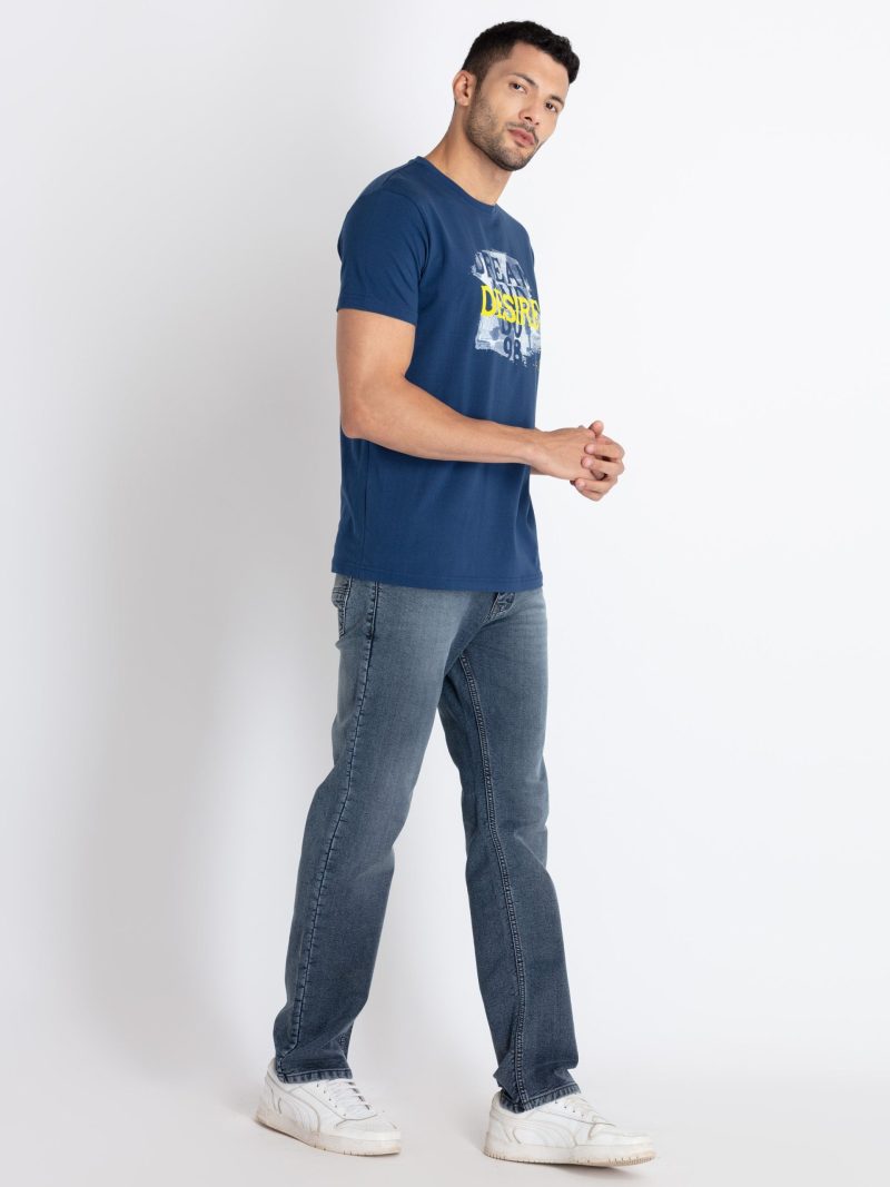 Mens Printed Round Neck T-Shirt