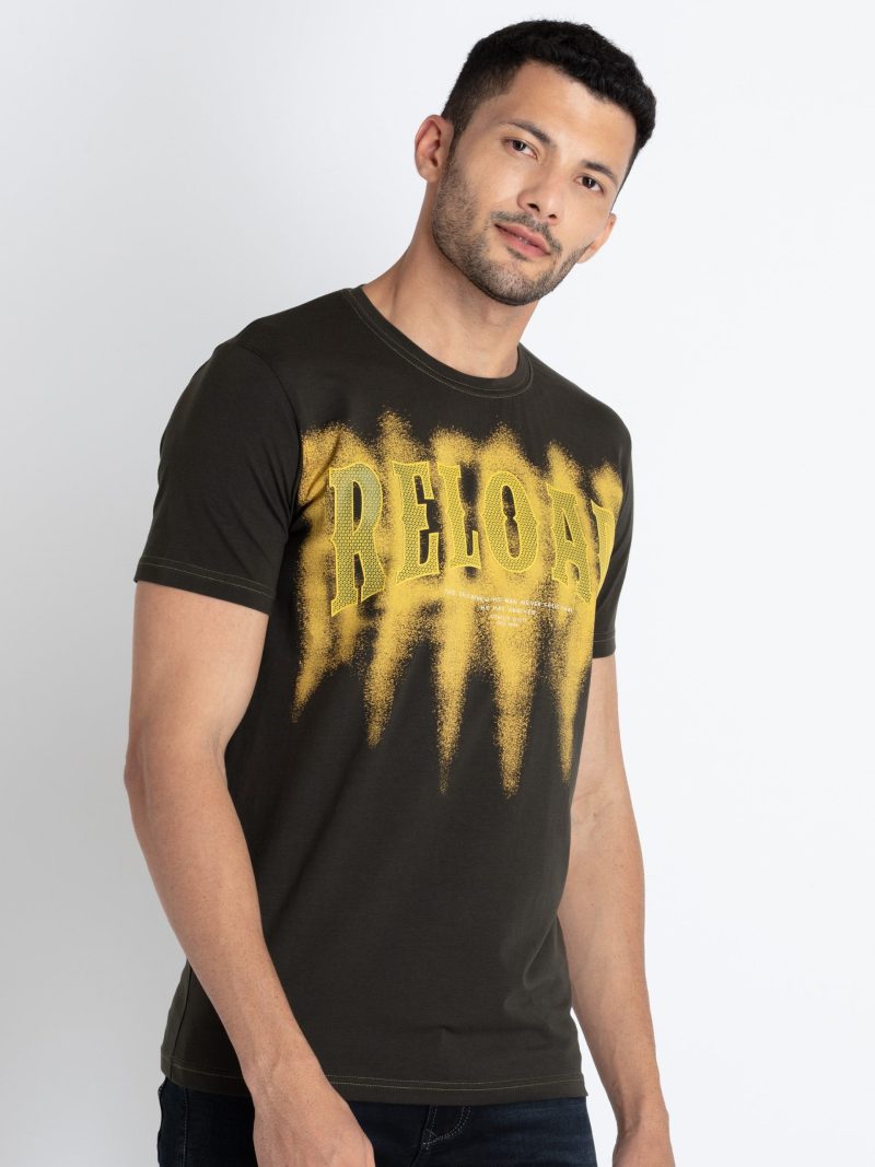 Mens Printed Round Neck T-Shirt