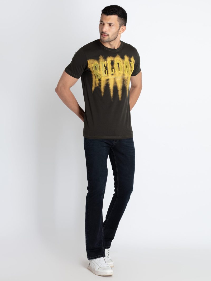 Mens Printed Round Neck T-Shirt