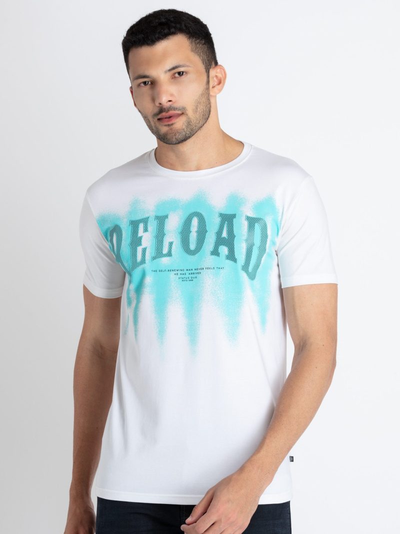 Mens Printed Round Neck T-Shirt