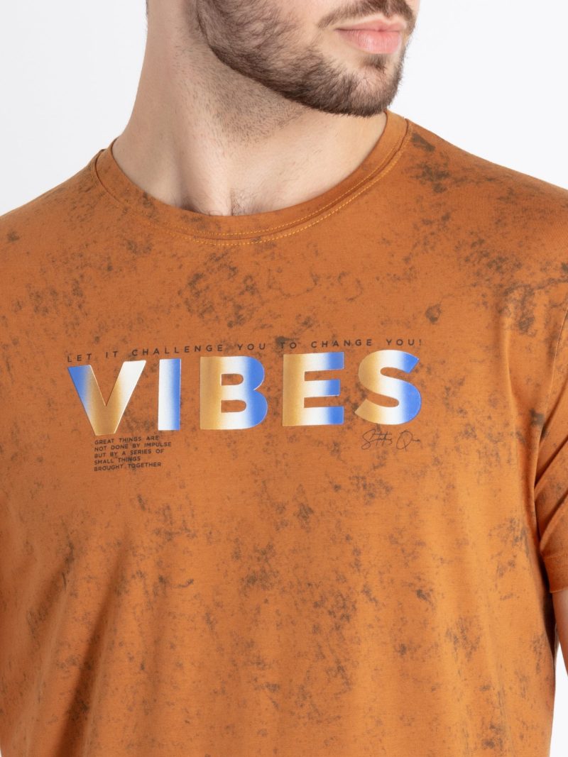 Mens Printed Round Neck T-Shirt