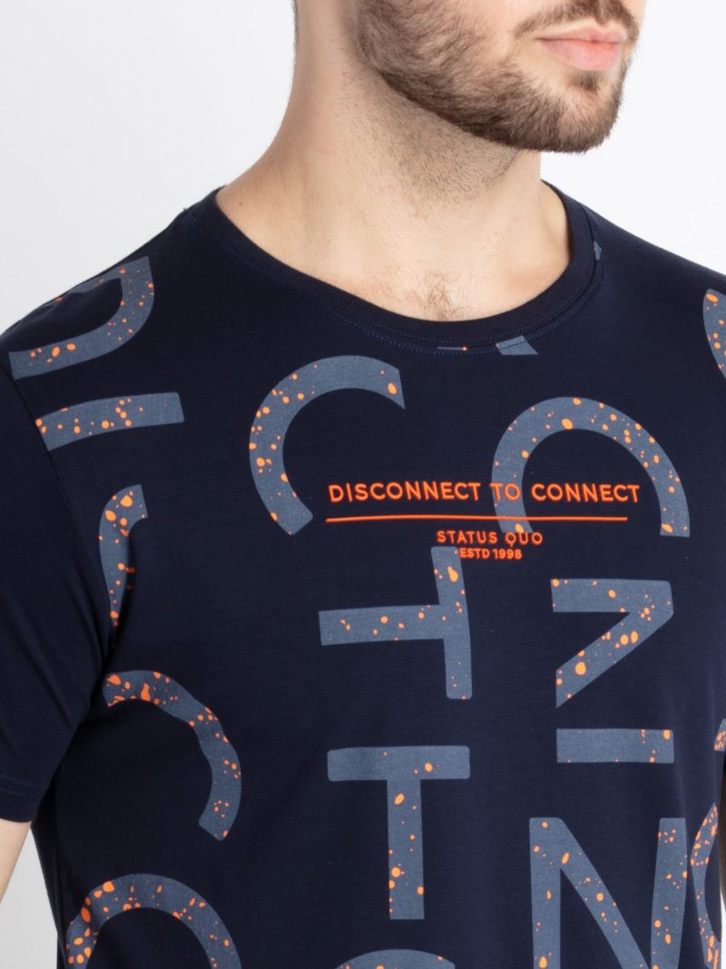 Mens Printed Round Neck T-Shirt