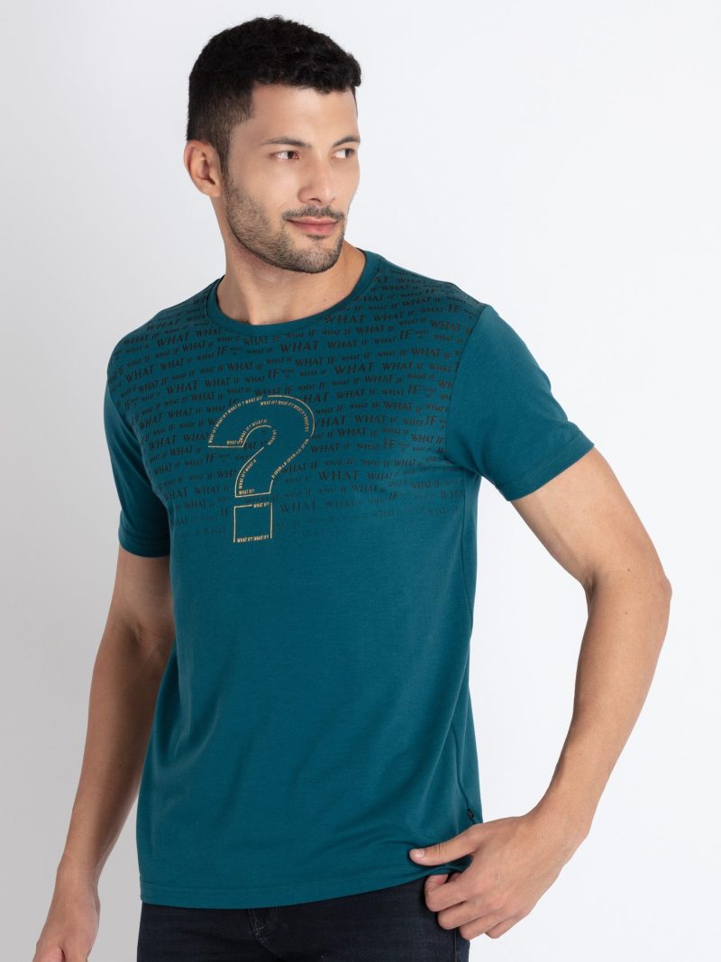 Mens Printed Round Neck T-Shirt
