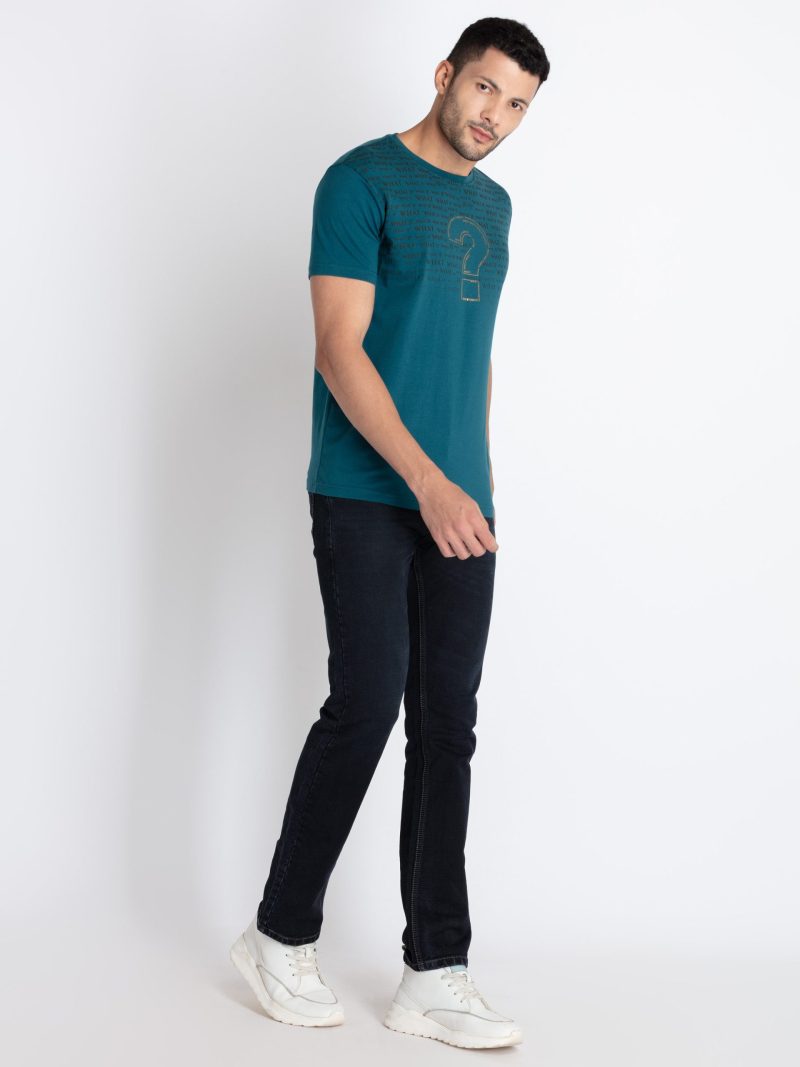 Mens Printed Round Neck T-Shirt