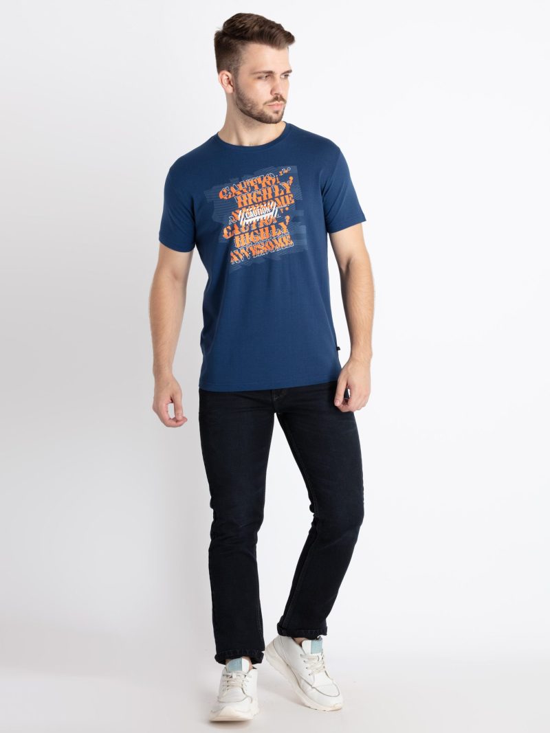 Mens Printed Round Neck T-Shirt