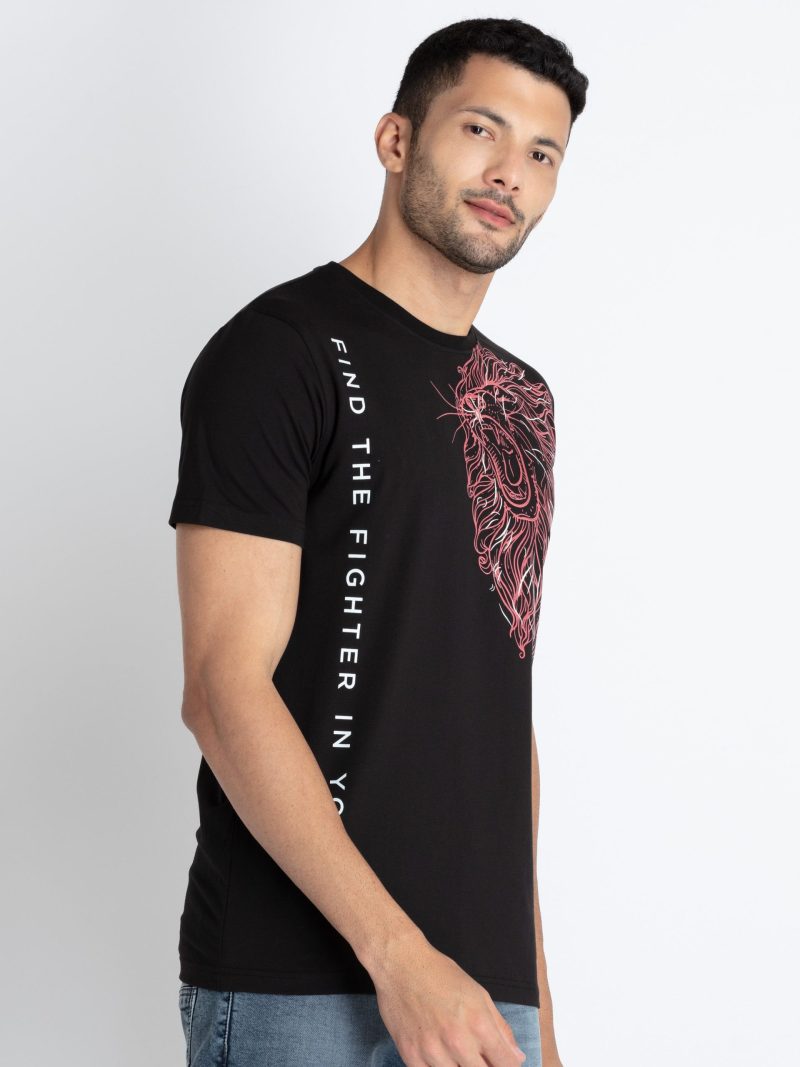Mens Printed Round Neck T-Shirt