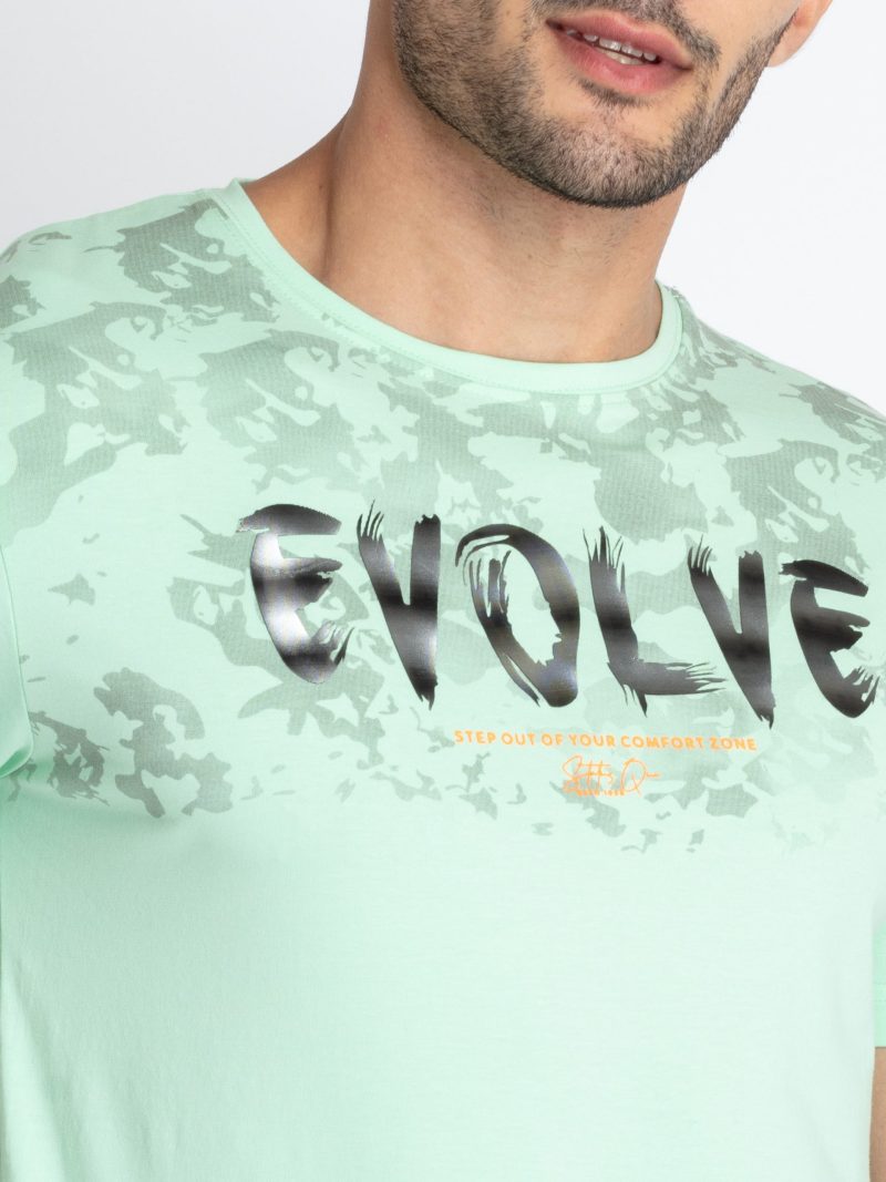 Mens Printed Round Neck T-Shirt