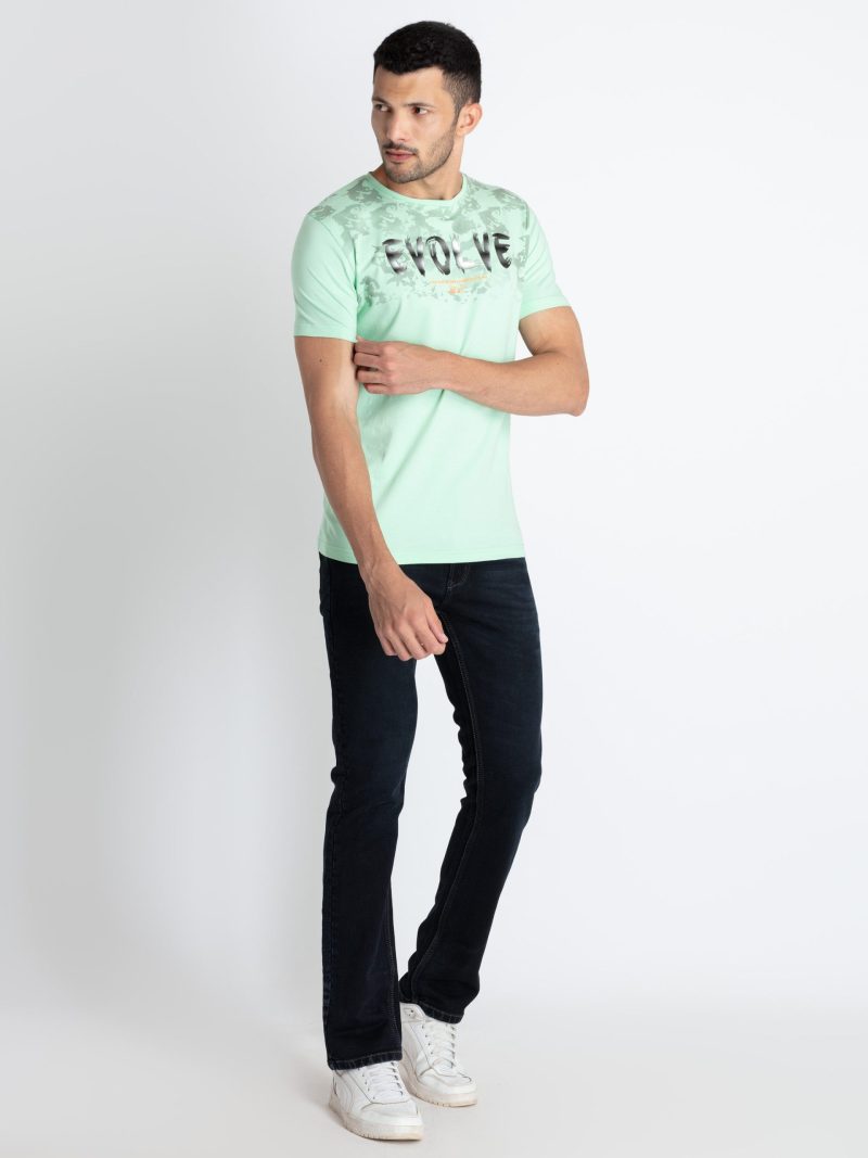 Mens Printed Round Neck T-Shirt