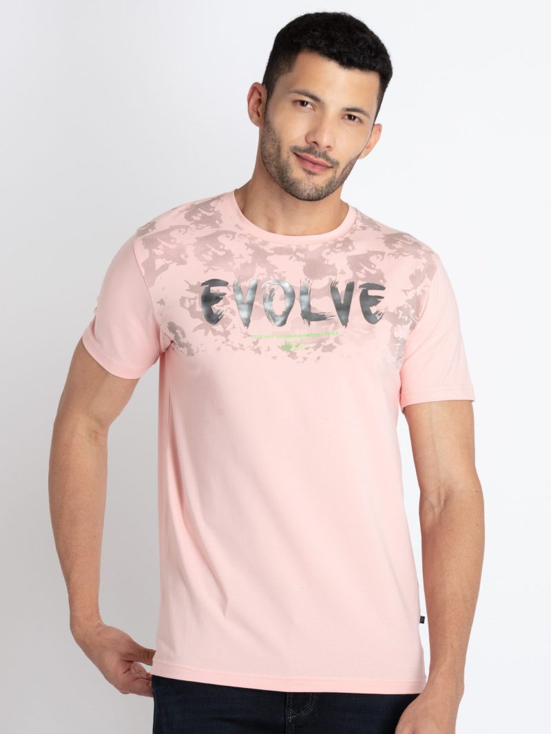 Mens Printed Round Neck T-Shirt