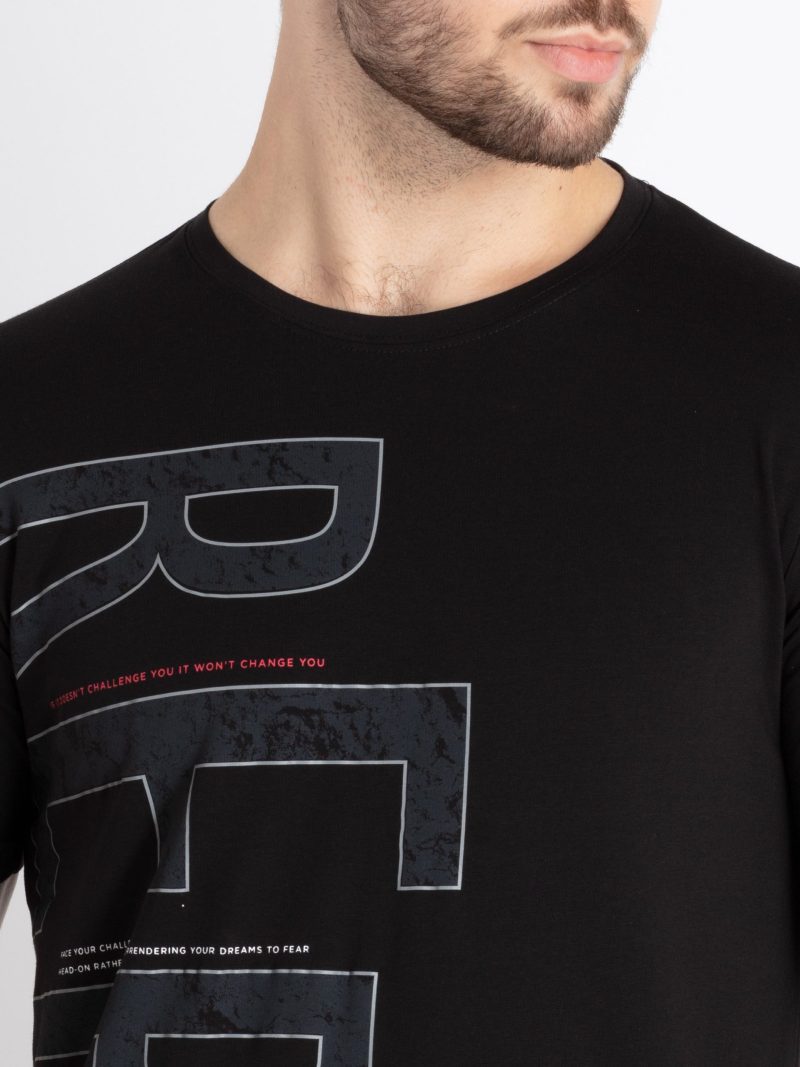 Mens Printed Round Neck T-Shirt