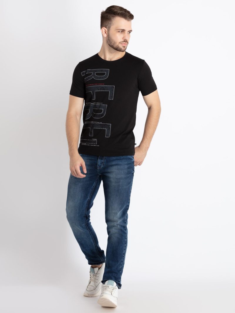 Mens Printed Round Neck T-Shirt
