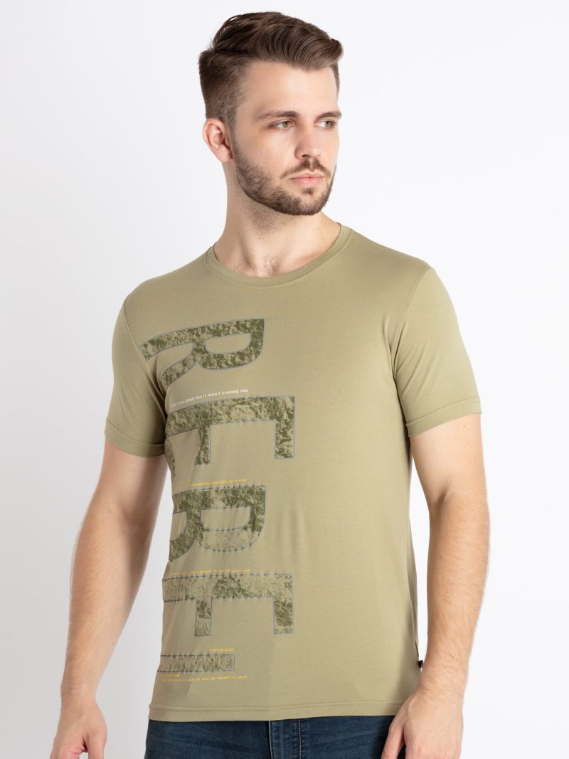 Mens Printed Round Neck T-Shirt