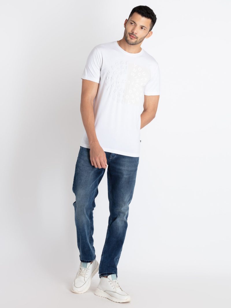 Mens Printed Round Neck T-Shirt
